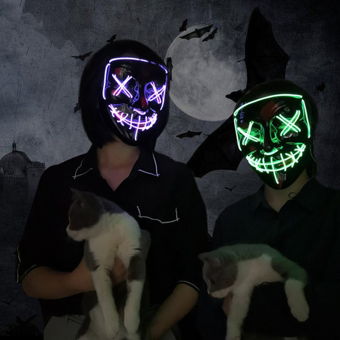 Led Mask Halloween Party Masque