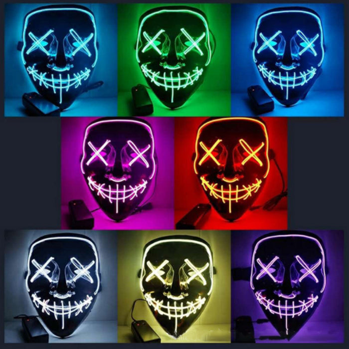 Led Mask Halloween Party Masque