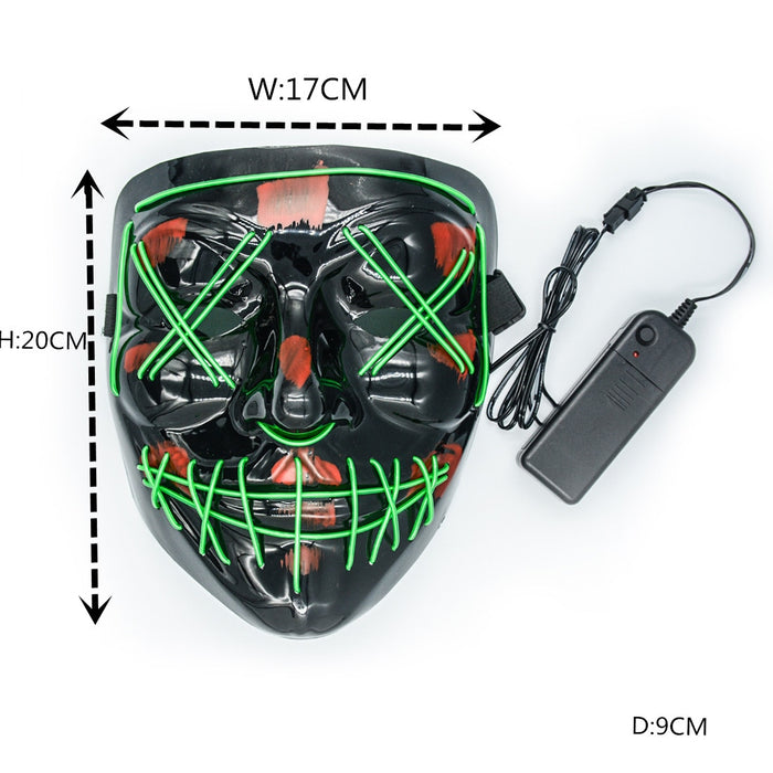 Led Mask Halloween Party Masque