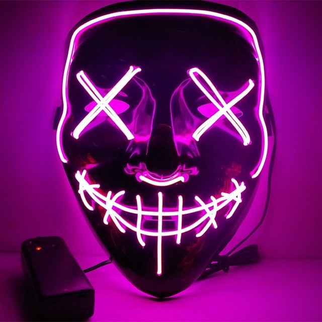 Led Mask Halloween Party Masque