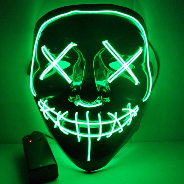 Led Mask Halloween Party Masque