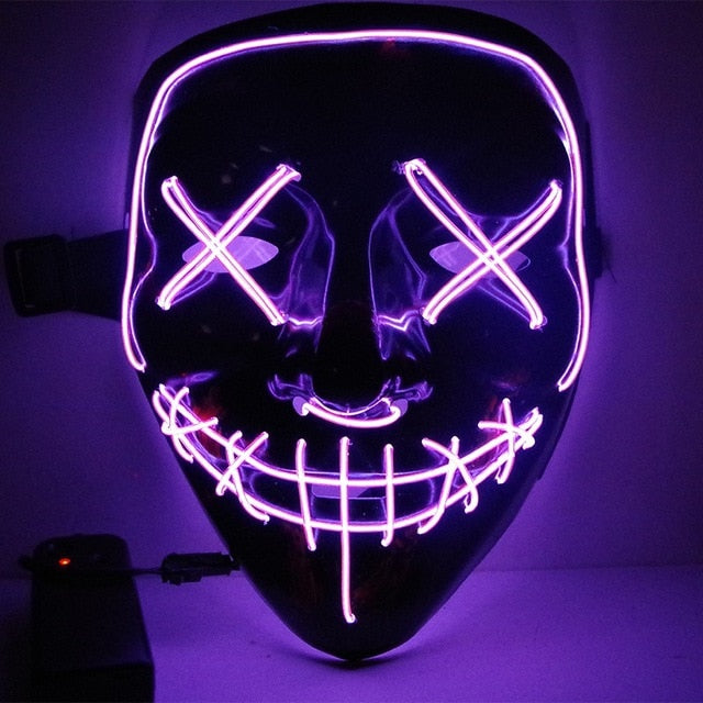 Led Mask Halloween Party Masque