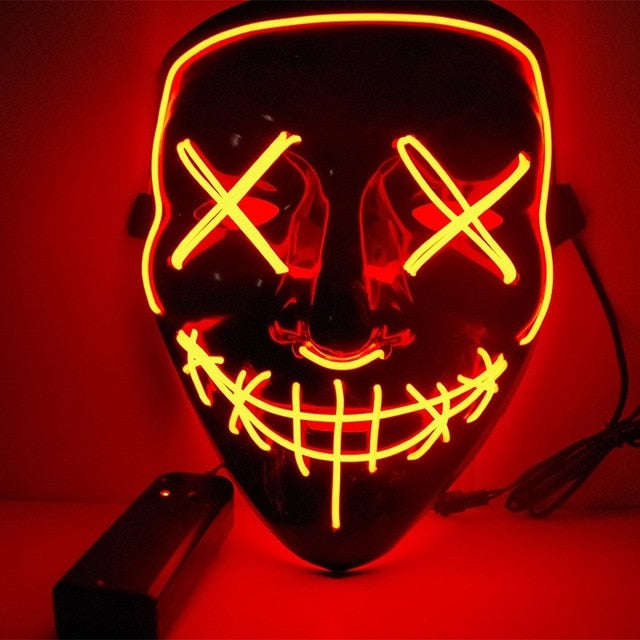 Led Mask Halloween Party Masque