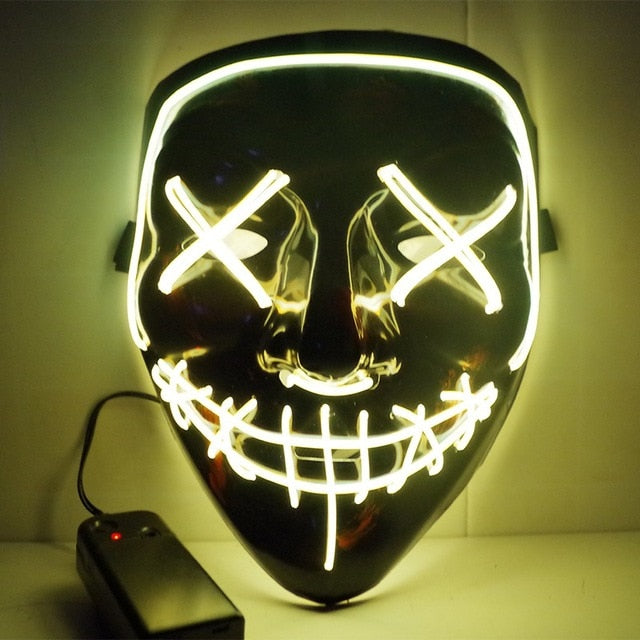 Led Mask Halloween Party Masque