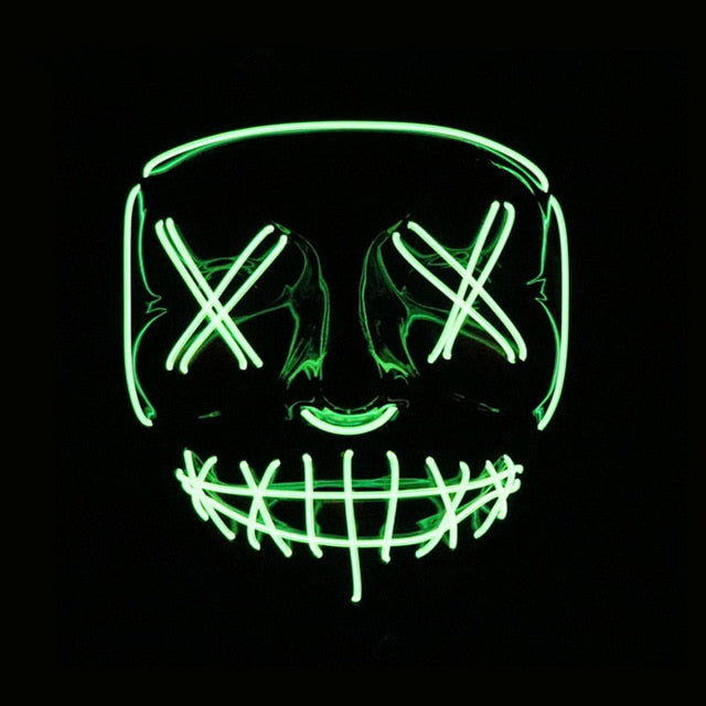 Led Mask Halloween Party Masque
