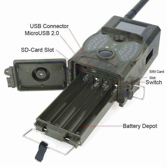 Hunting Camera GSM 12MP 1080P Photo Traps Night Vision