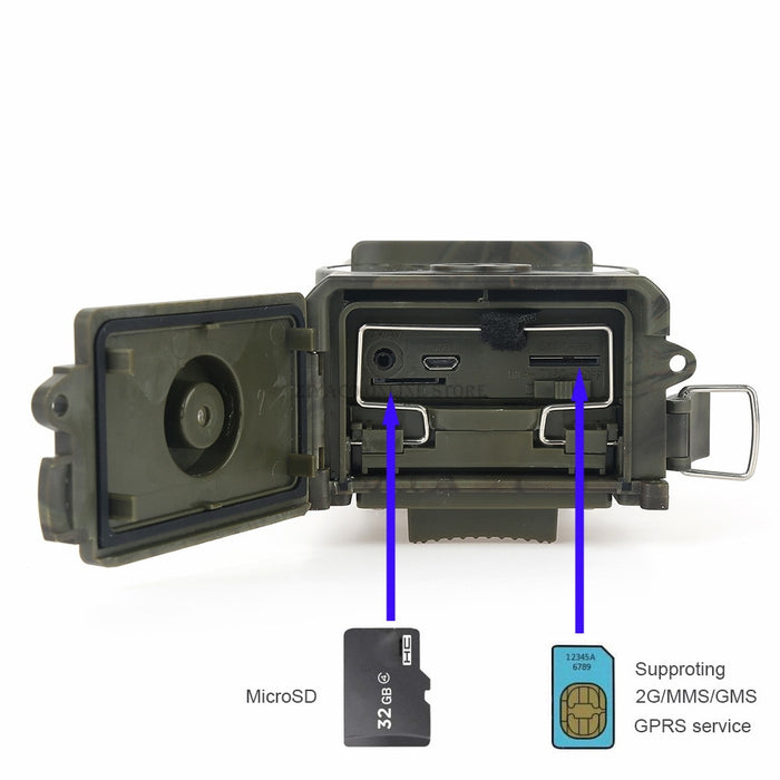 Hunting Camera GSM 12MP 1080P Photo Traps Night Vision