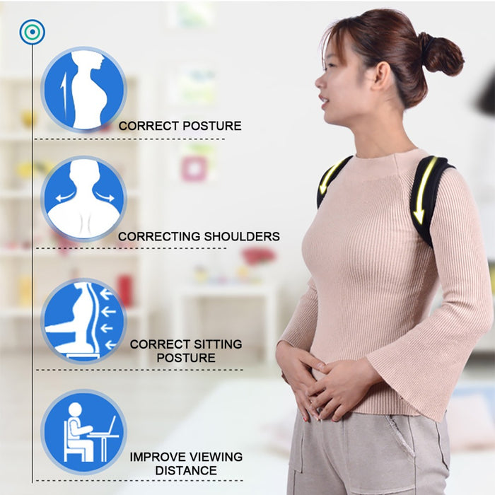 Adjustable Adult Back Shoulder Posture Correction Women Men Back Support
