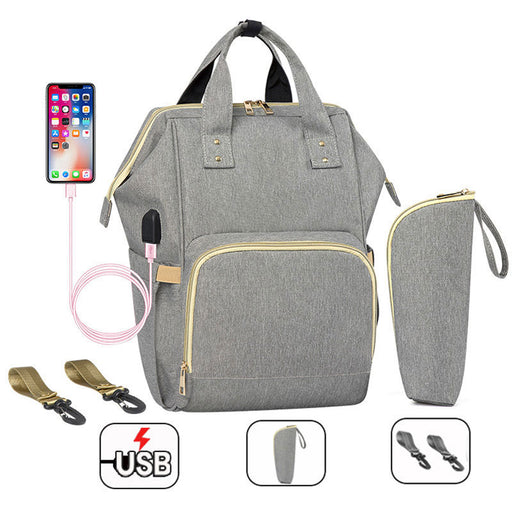 Large Capacity Nappy Bag with USB